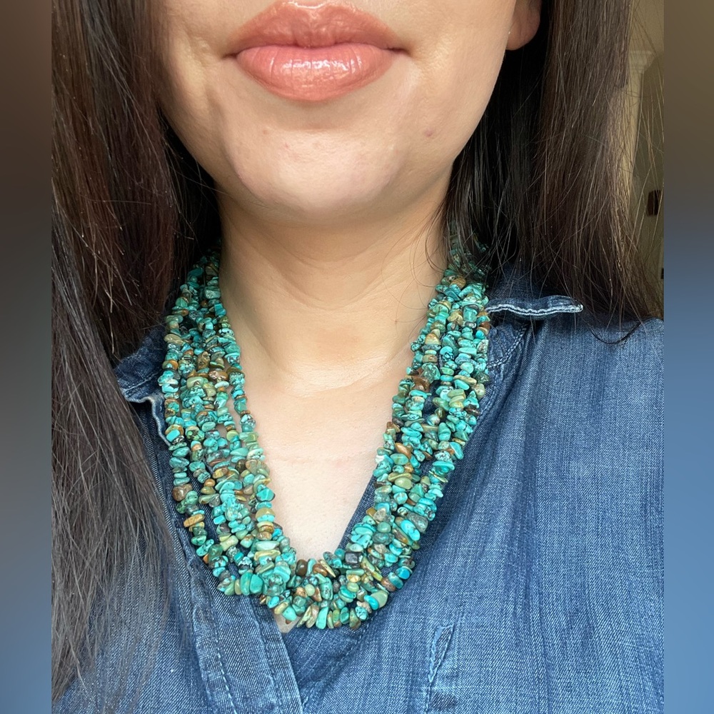 Rocki Gorman multi strand turquoise necklace